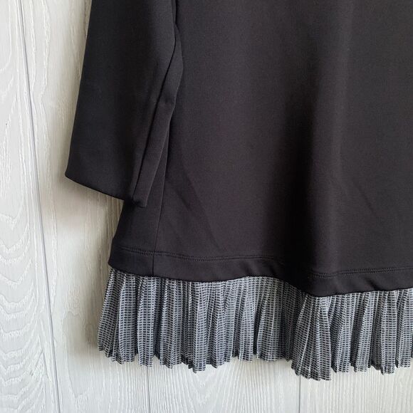 Alfani Black Silver Trim 3/4 Sleeve Top Size Small - Picture 4 of 5